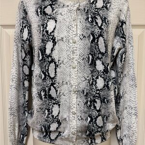 Snakeskin Print Cardigan